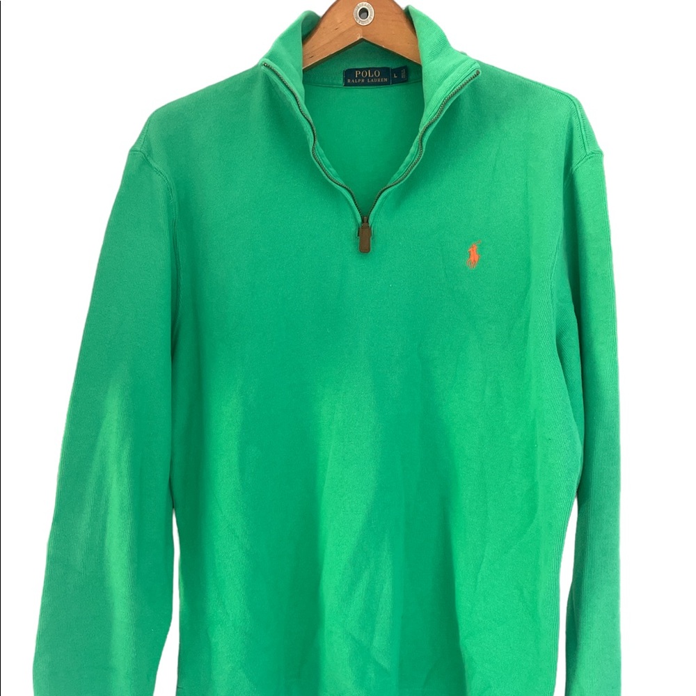 Men’s Large Polo Ralph Lauren Green Quarter Zip